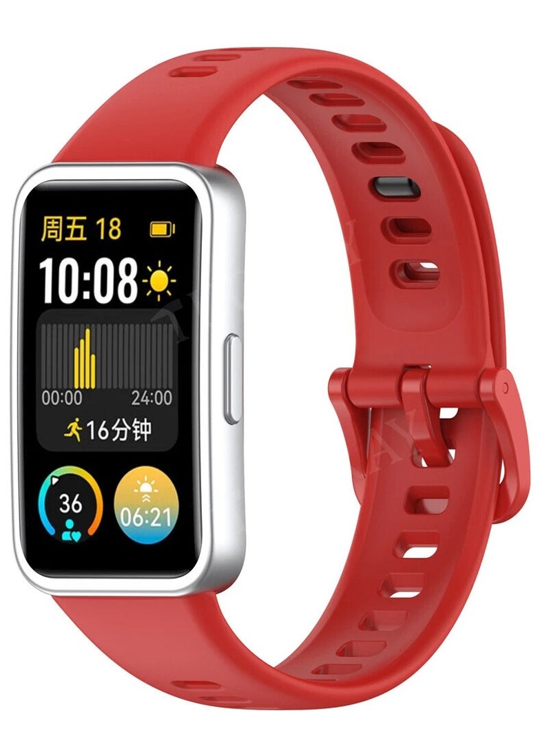 Compatible with Honor Band 10 Silicone Strap Waterproof Breathable Sport Band 10 Strap for Women Men. - Image 1