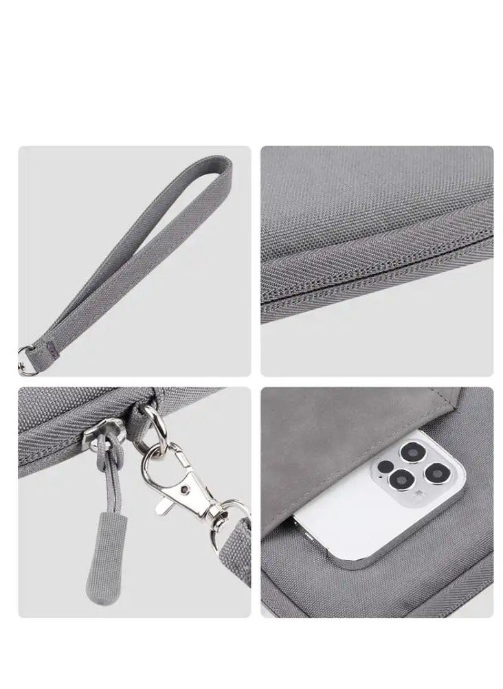 9-11 Inch Tablet Sleeve Bag Carrying Case for iPad Pro 11 2021-2018 Air 5/4 10.9 10.2 Galaxy Tab A8 10.5/Tab S8 11" Surface Go 2/1 Protective with Pocket Dark Gray  - Image 4