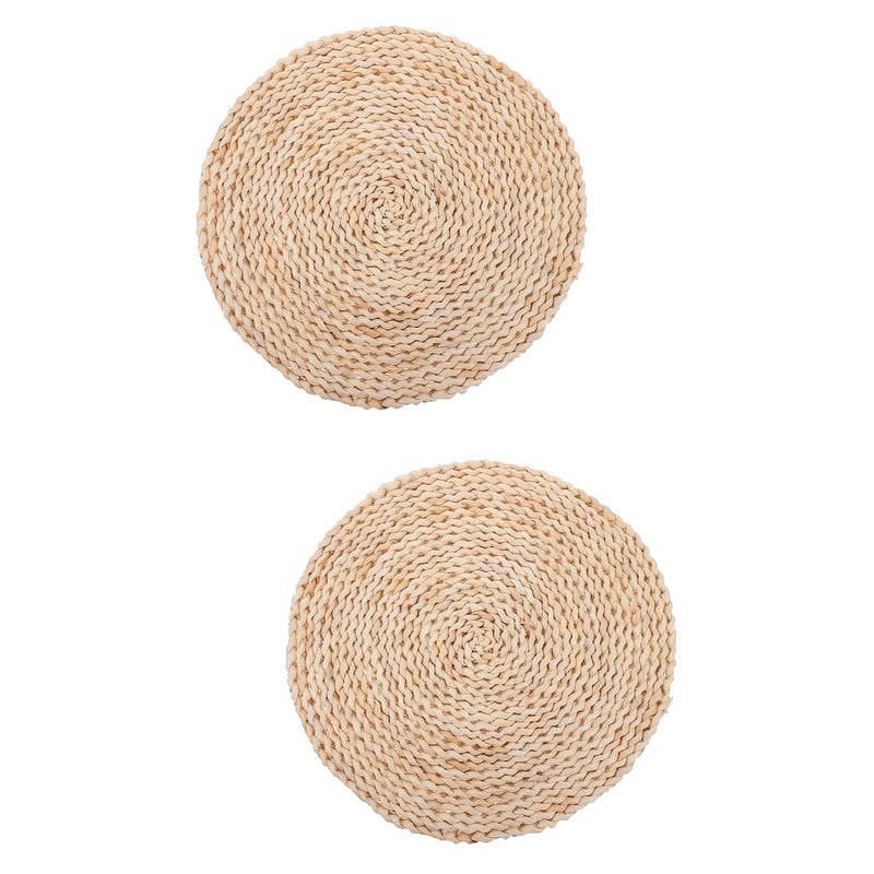2 pcs Rattan Weaving Seat Cushion Art Craft Rattan Pad Sitting Cushion - Image 1