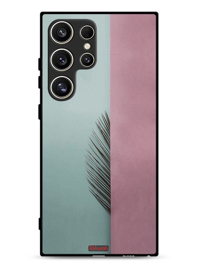 Tolwak Samsung Galaxy S24 Ultra 5G Protective Case Cover Half Leaves - Image 1