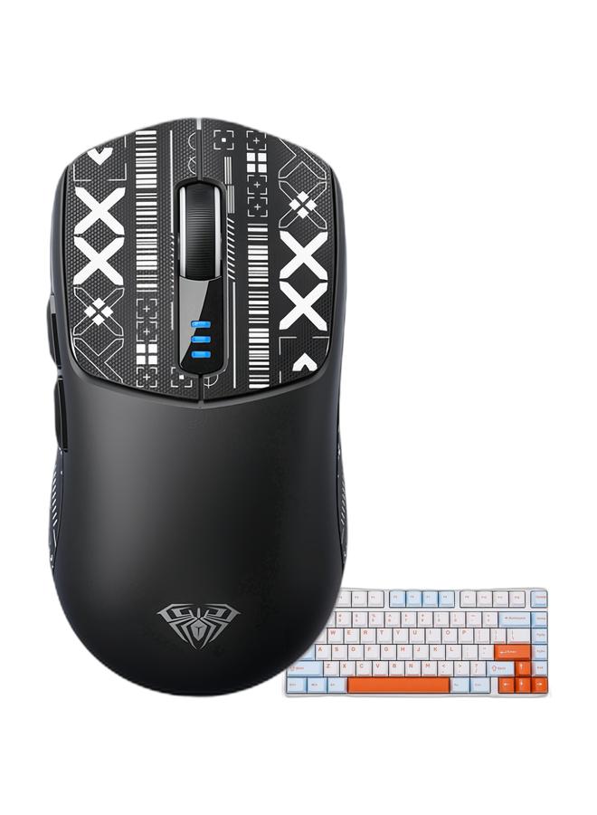 أولا لوحة مفاتيح وماوس للألعاب، لوحة مفاتيح وماوس ثلاثي الوضع 2.4 جيجاهرتز/BT5.0/USB-C، لوحة مفاتيح ألعاب M75 ومشط ماوس ألعاب SC580 لأجهزة الكمبيوتر الشخصية وأجهزة الكمبيوتر، مثالي للاعبي الألعاب - Image 1