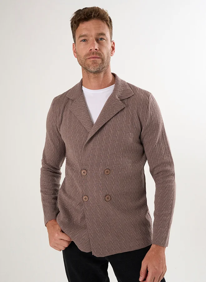 FELIX HARDY Notch Collar Cardigan