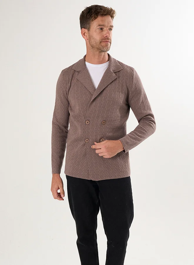 FELIX HARDY Notch Collar Cardigan