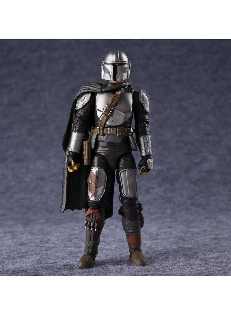 Star Wars The Mandalorian & Grogu Action Figure Articulated Din Djarin with Beskar Armor Grogu in Hover Pram Accessories - Image 2