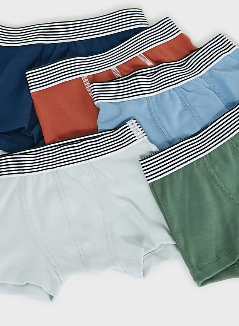 Petit Bateau Kids 5 Pack Assorted Boxers
