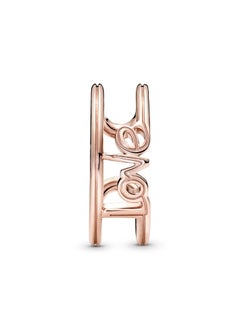 PANDORA Love script 14k rose gold plated ring  - Image 2