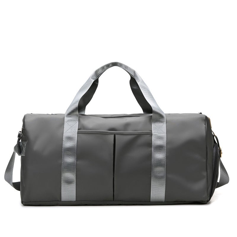 Generic Short-distance large capacity travel bag student can cover trolley school luggage bag sports fitness bag female yoga bag Gray 