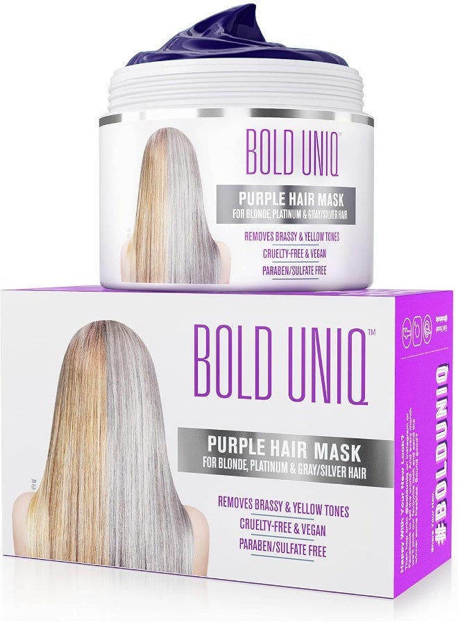 Bold Uniq Purple Hair Mask for Blonde, Platinum and Silver Hair - Image 1
