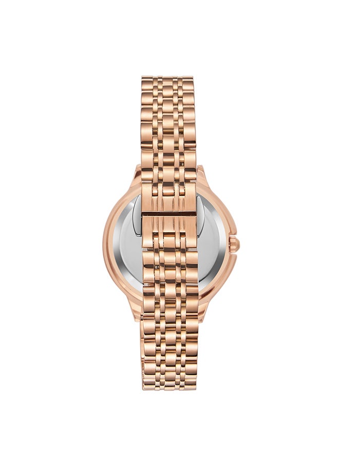 KENNETH SCOTT Women's Analog Round Shape Stainless Steel Wrist Watch K23521-RBKH - 32 Mm - Image 3