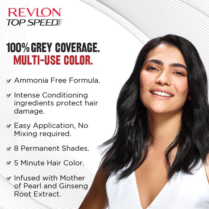 Revlon Top Speed Hair Color 180g Deep Mahogany Brown 50 Pack of 1 - Image 4