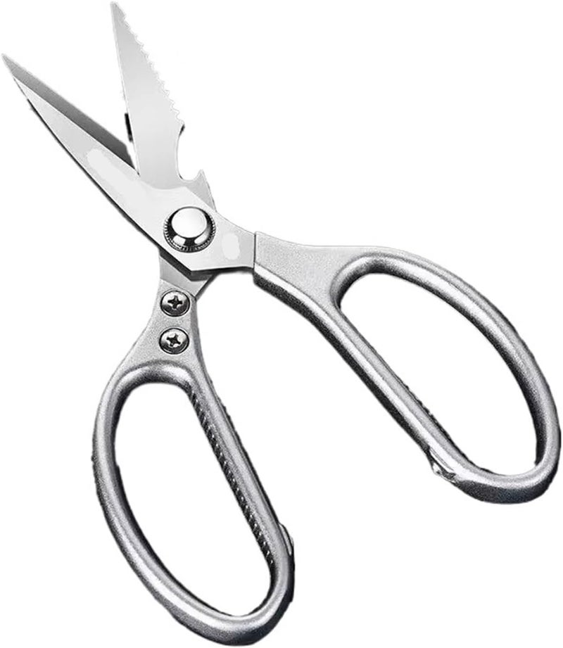 Stainless Steel Kitchen Scissors Multifunctional Chicken Bone Shear Fish Duck Cut Chef Knife Tool(Silver)