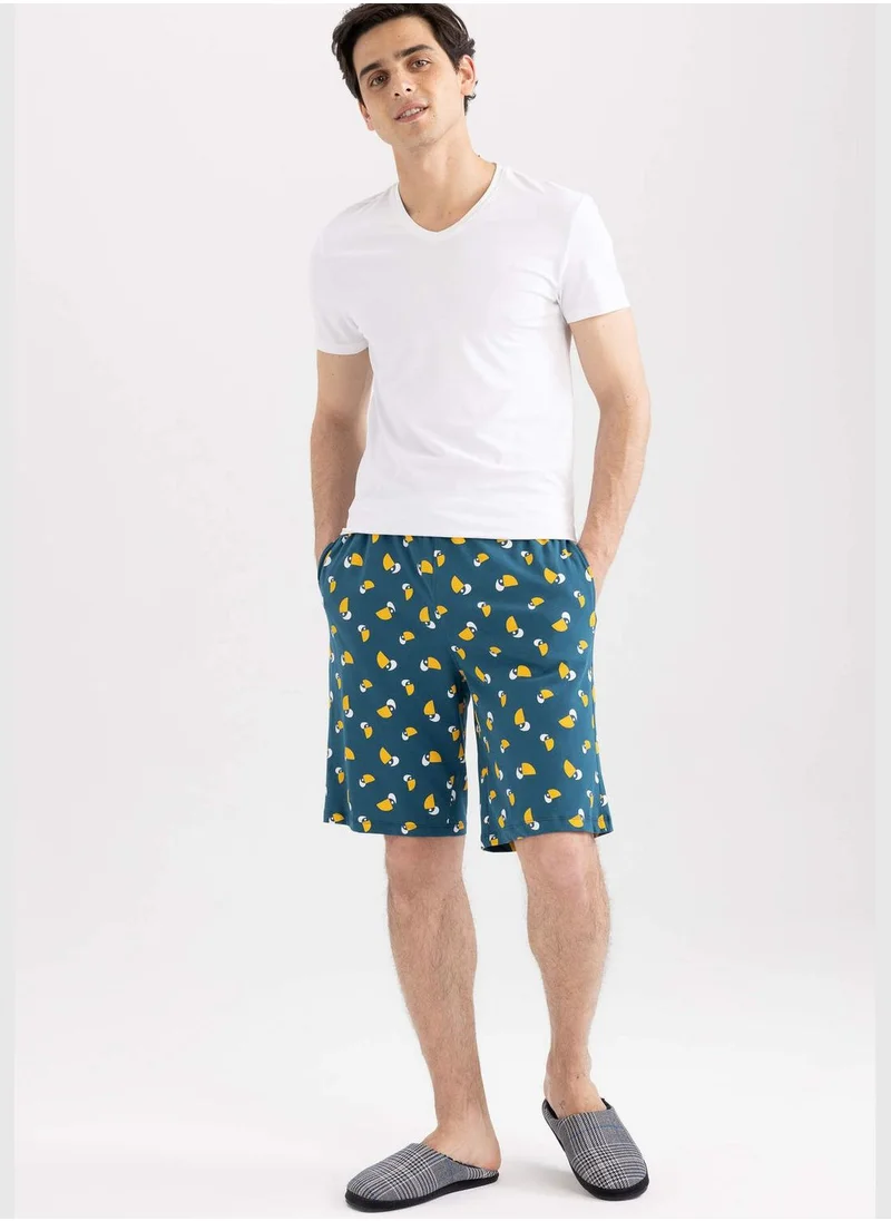 ديفاكتو Regular Fit Patterned Pyjama Shorts