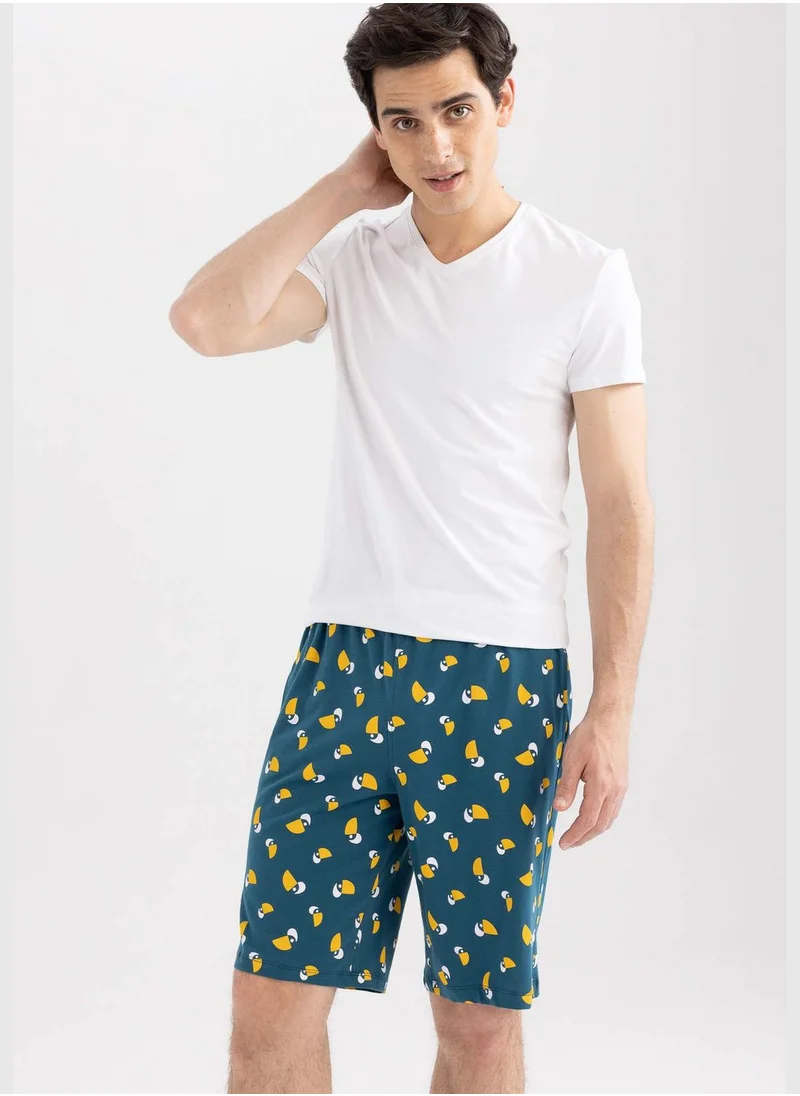 DeFacto Regular Fit Patterned Pyjama Shorts