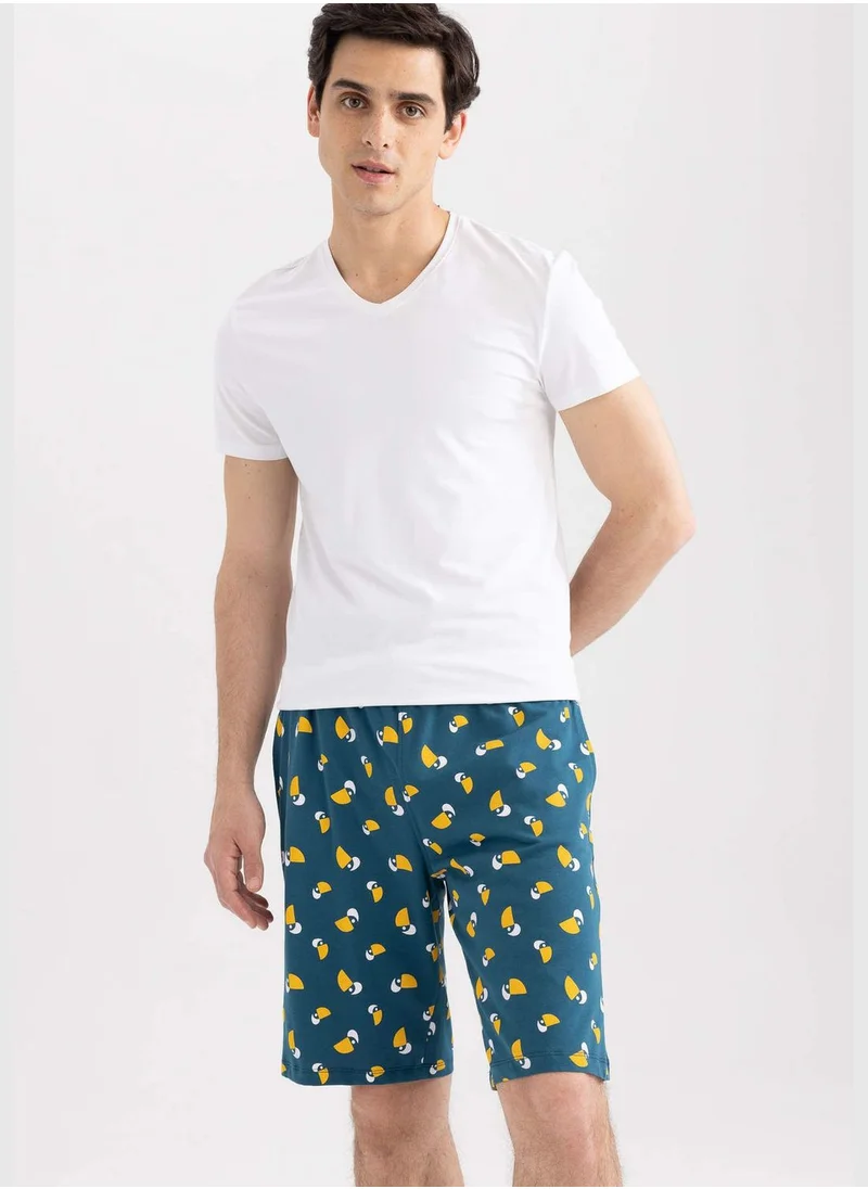 DeFacto Regular Fit Patterned Pyjama Shorts