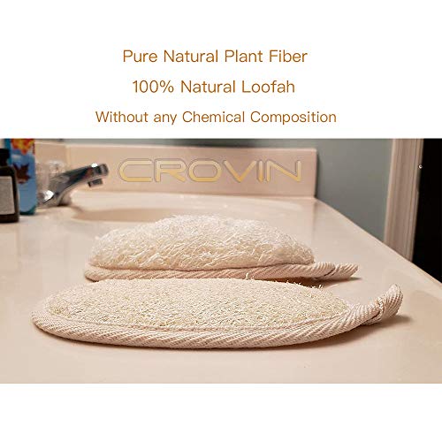 CROVIN Bigger 5x7 Natural loofah Sponge for Exfoliating and Invigorate Your Dead Skin - Eco Friendly and Biodegradable All-Natural Loufa - Deeply Clean Your Body Pack of 4 - Image 4