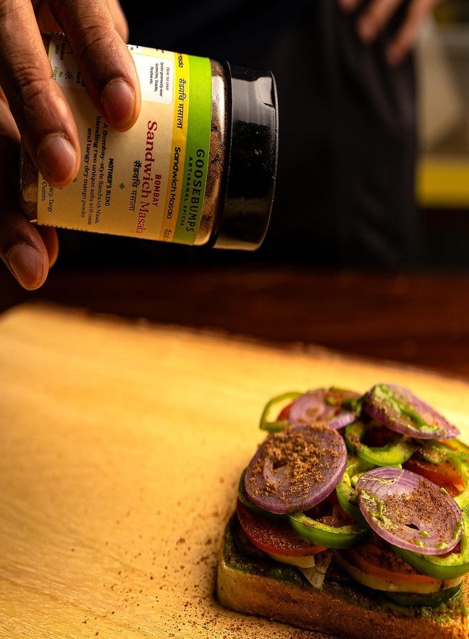 Goosebumps Bombay Sandwich Masala | Sandwich and Burger Seasoning | 100% Natural Ingredients | Artisanal & Authentic | No Bulking Agent, artifical colours or preservatives used| 90 GMS - Image 2