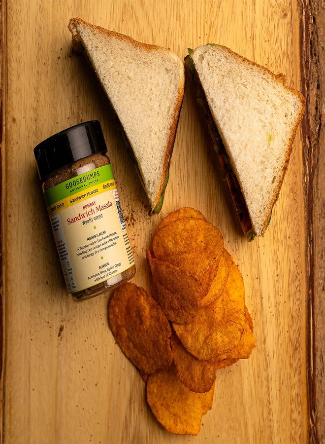 Goosebumps Bombay Sandwich Masala | Sandwich and Burger Seasoning | 100% Natural Ingredients | Artisanal & Authentic | No Bulking Agent, artifical colours or preservatives used| 90 GMS - Image 1