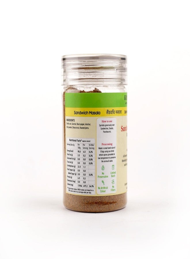 Goosebumps Bombay Sandwich Masala | Sandwich and Burger Seasoning | 100% Natural Ingredients | Artisanal & Authentic | No Bulking Agent, artifical colours or preservatives used| 90 GMS - Image 4