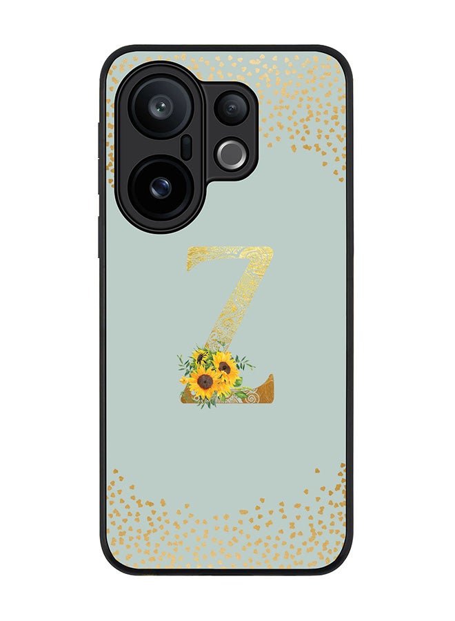 Stylizedd For vivo X200 FE / S30 Pro mini Case,Slim fit Camera Protection, Shockproof Thin Phone cover  - Custom Floral Monogram - Z  (Light Grey )
