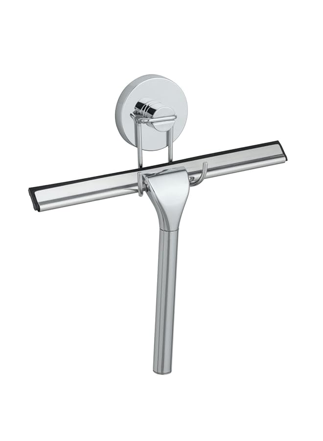 erorex Vacuum Loc Bathroom Squeegee Stainless Steel Multipurpose Wiper For Home Shower Bath Glass Window 25X16X2Cm Shiny Chrome - Image 1