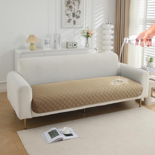 HOKIPO Polyester Blend Waterproof Quilted Mats | Make Your Own Sofa Mat Set | Many Size Options - 1 Pc Length 60cm, Camel (AR-5261-CML) - Image 1