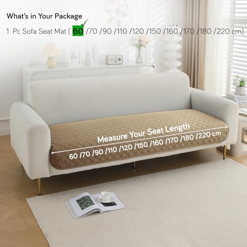 HOKIPO Polyester Blend Waterproof Quilted Mats | Make Your Own Sofa Mat Set | Many Size Options - 1 Pc Length 60cm, Camel (AR-5261-CML) - Image 5