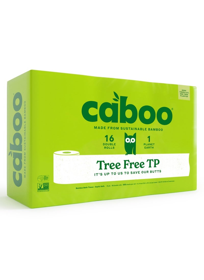 CABOO - Bath Tissue 16pack 300 sheet Plastic Free - Image 1