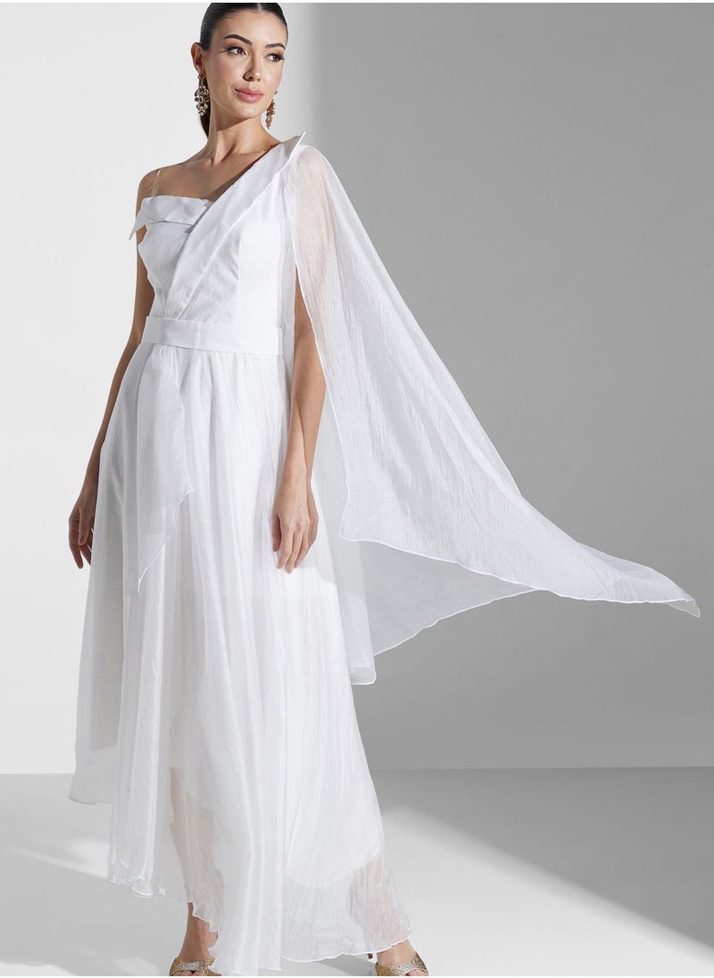 Iyra One Shoulder Flare Dress  - Image 1