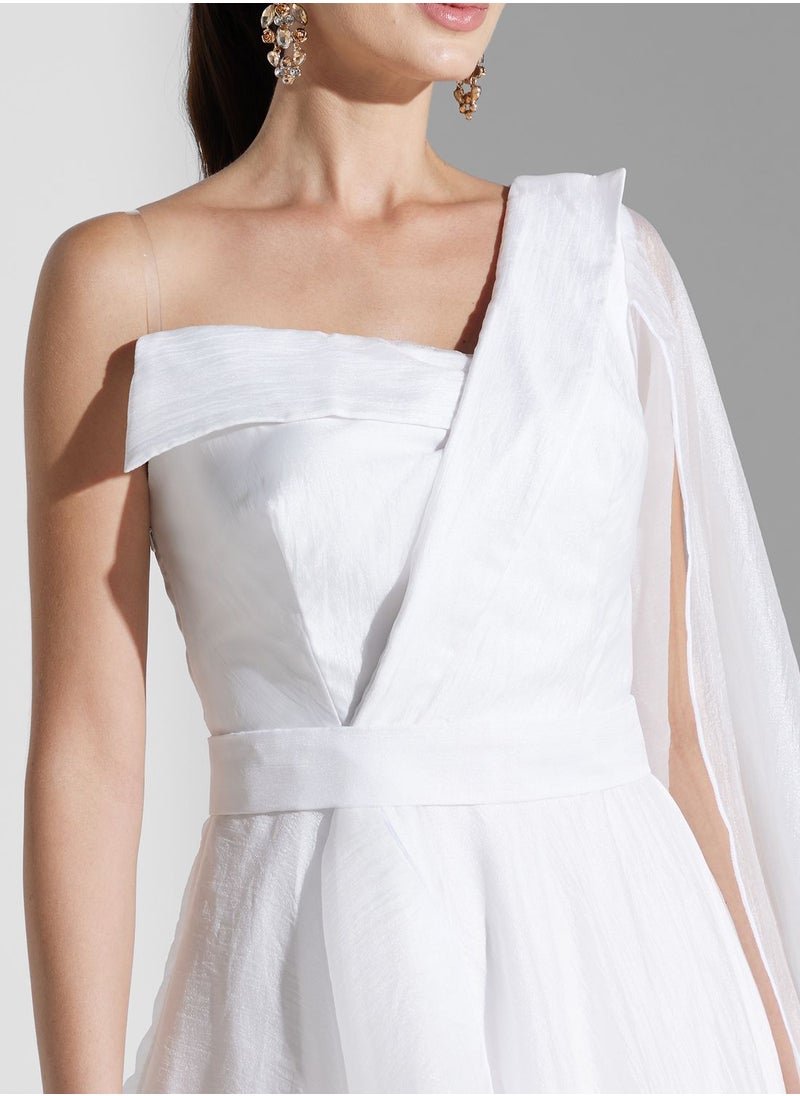 Iyra One Shoulder Flare Dress  - Image 3