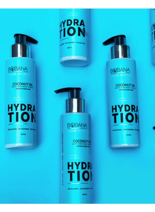 بوبانا كريم مغذي يُترك على الشعر بزيت جوز الهند - (٢٠٠ مل) | شعر مرطب وخالٍ من التجعد | لمعان وإصلاح يدوم طوال اليوم - Image 5