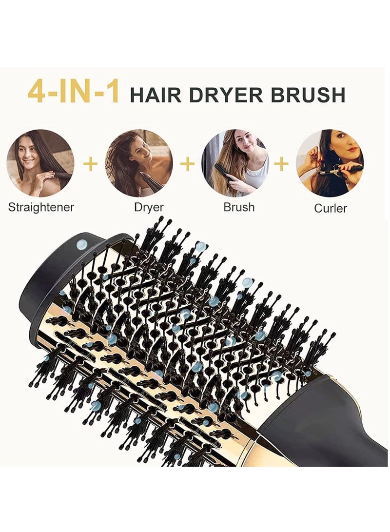 DSP One-Step Hair Dryer Brush For Styling and Frizz Control Negative Ionic Hot Air Brush Volumizer Ceramic Coating Gold - Image 5