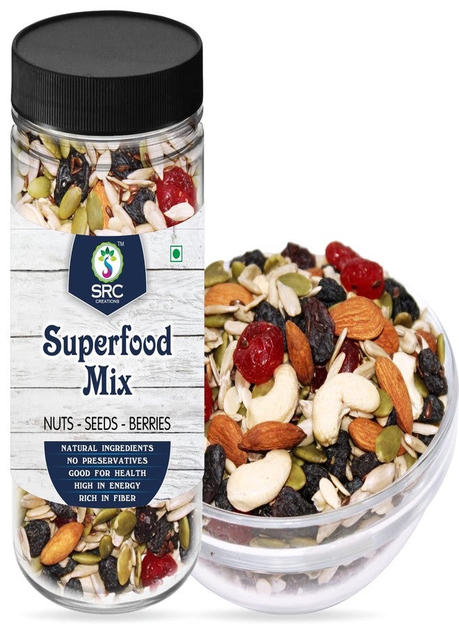 SRC CREATIONS Superfood Mix | Nuts-Seeds-Berries Mixture | Ready to eat | Breakfast Food (100g) - Image 1