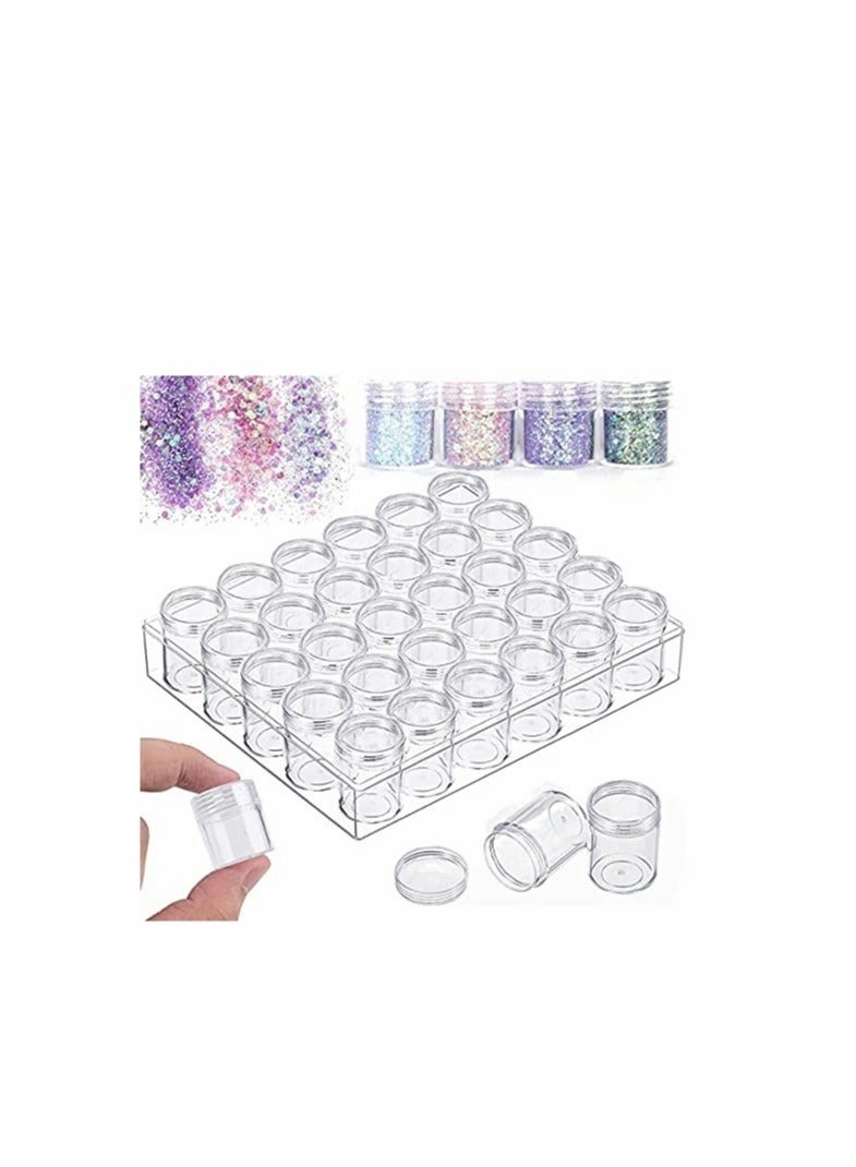 SYOSI 5D Embroidery Diamond Storage Box, Clear Plastic Bead Containers Diamond Painting Containers Organizer Storage with Lid for Jewelry DIY Art Crafts Nail Diamonds, Bead Storage - Image 1