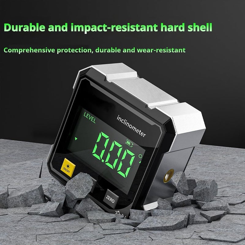 2026 Updated 4-Sided Digital Magnetic Angle Gauge, Digital Magnetic Angle Finder, Backlit Cube Inclinometer, Miter Gauge for Table Saw - Image 2
