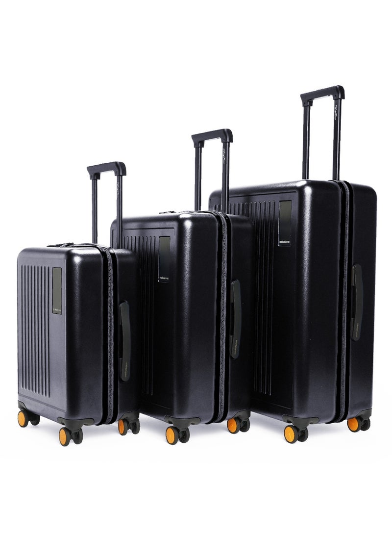 موكوبارا للتجارة ذ.م.م طقم حقائب سفر ترانزيت من  قطع - مادة البولي كربونات | موني موفز، أسود - Image 1