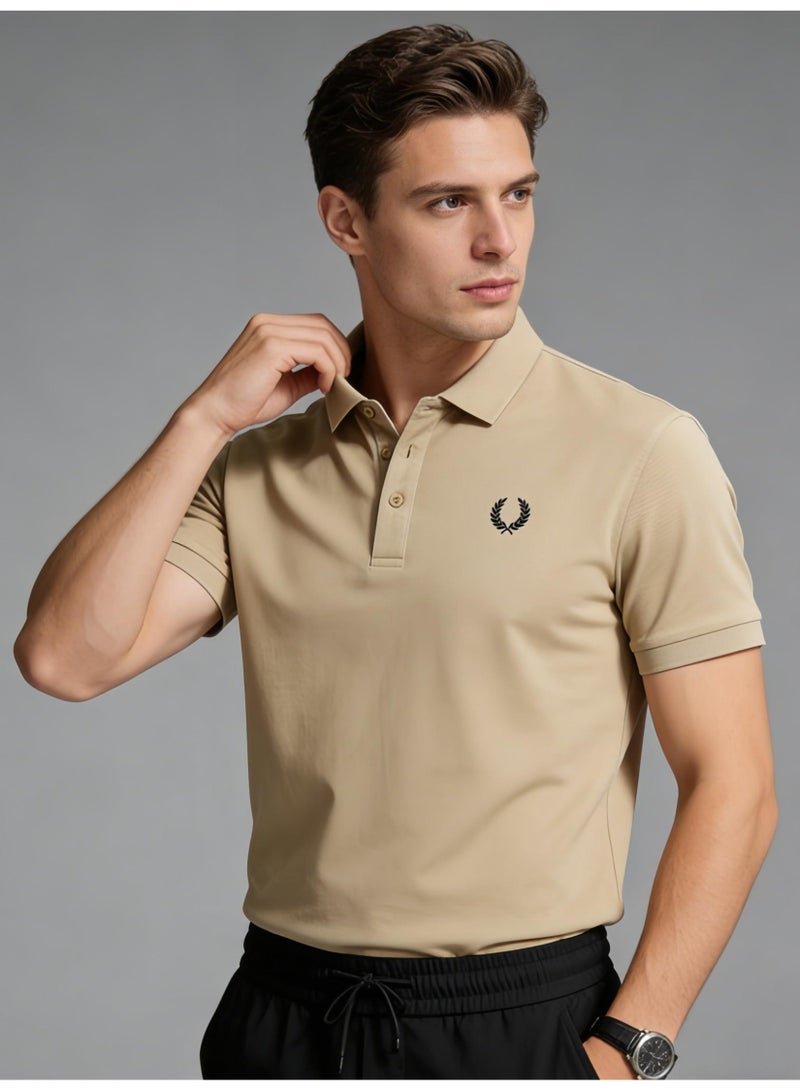 Fred Perry  double-pointed Polo shirt | Men's Polo shirt with white striped collar and cuffs, classic modern style, creating timeless casual fashion. - Image 5