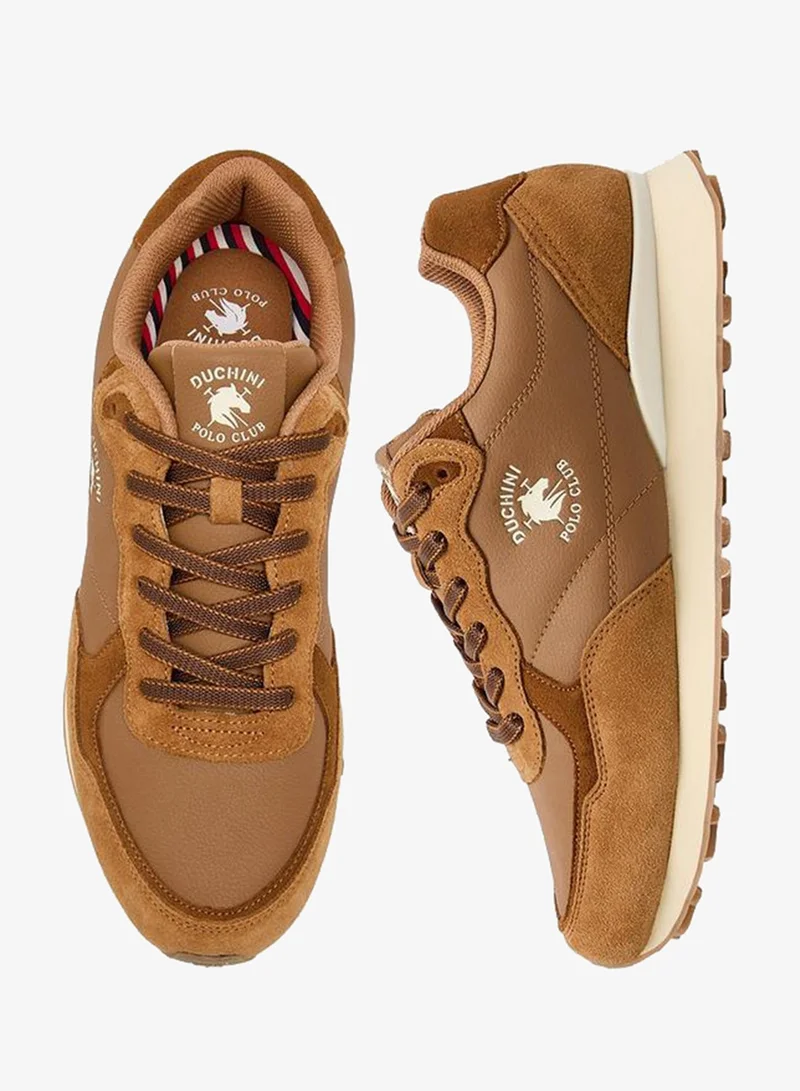 دوتشيني Men Logo Print Lace-Up Ankle Sneakers
