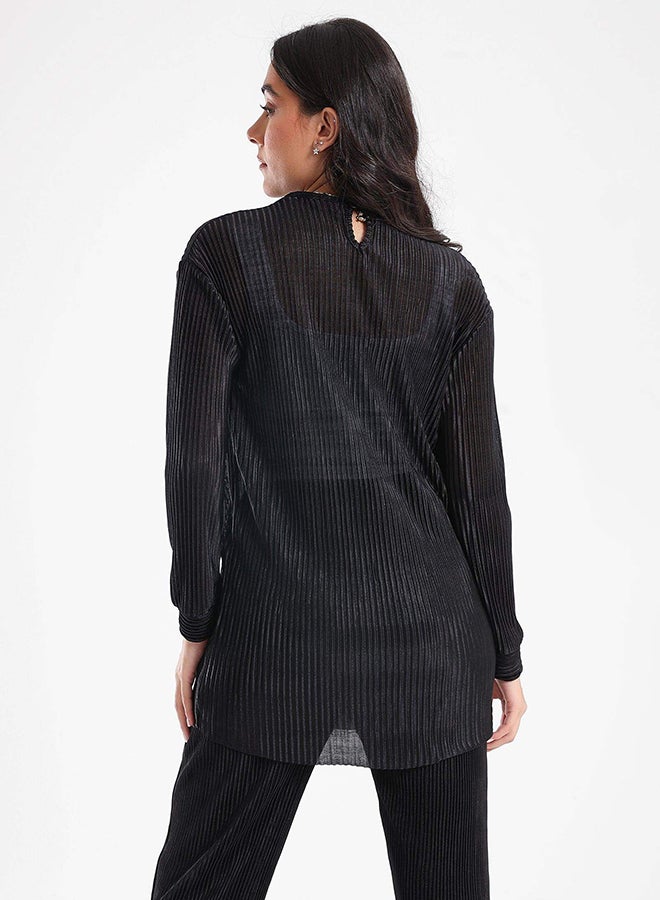 Carina ribbed-voile-blouse