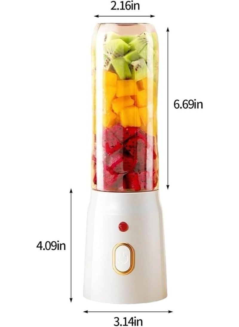Portable Blender for Shakes and Smoothies - 450ml USB Rechargeable Juicer Cup, 10-Leaf Stainless Steel Blade, Personal Size Mixer for Gym, Office & Travel - Image 1