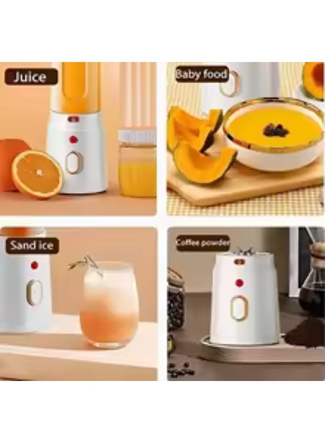 Portable Blender for Shakes and Smoothies - 450ml USB Rechargeable Juicer Cup, 10-Leaf Stainless Steel Blade, Personal Size Mixer for Gym, Office & Travel - Image 2