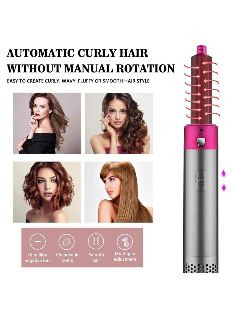 5-in-1 Hot Air Hair Dryer and Curler Tool Set – Multi-Function Hair Styler for Curling, Drying, Straightening, Volumizing, and Smoothing with Interchangeable Attachments - Image 2