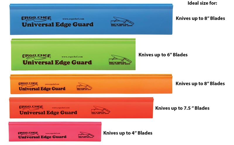 Ergo Chef 5pc Universal Knife Edge Guard Set Multicolored / Multi-sized / for Chef knife, Santoku, Bread, Utility and Paring knives - Image 2