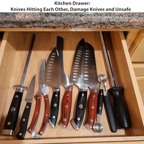 Ergo Chef 5pc Universal Knife Edge Guard Set Multicolored / Multi-sized / for Chef knife, Santoku, Bread, Utility and Paring knives - Image 4