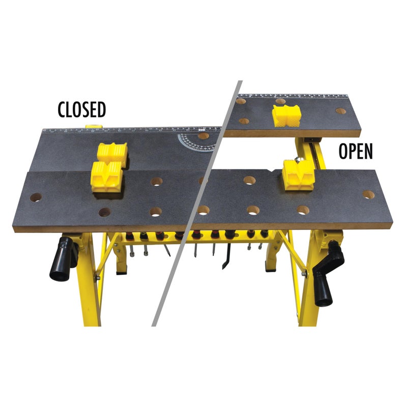 Performance Tool W54025 Portable Multipurpose Workbench and Vise (200 lbs Capacity) , Yellow - Image 2