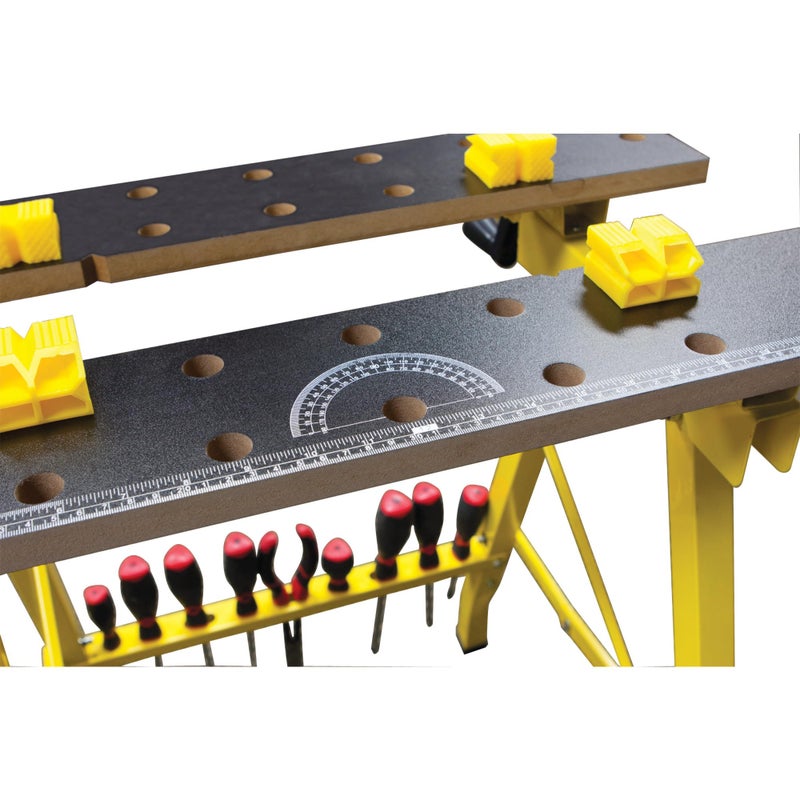 Performance Tool W54025 Portable Multipurpose Workbench and Vise (200 lbs Capacity) , Yellow - Image 3