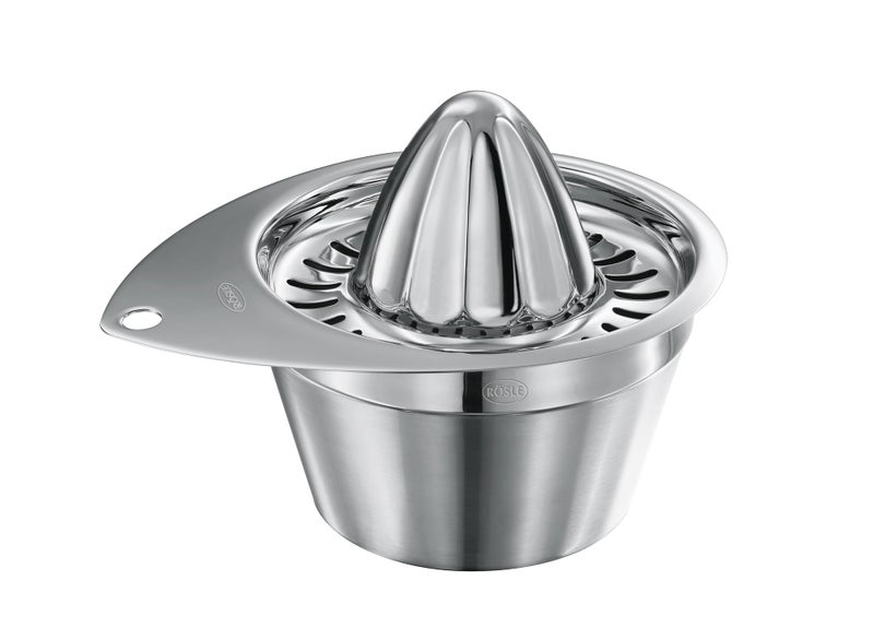 RÖSLE Rosle 12802 Stainless Steel Manual Citrus Lemon Reamer & Juicer with Strainer - Image 1