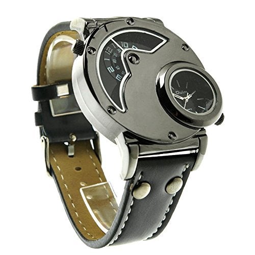 Oulm New Russian Aviator Pilot Army Military Sports Quartz Mens Wrist Watch Dual Time - Image 2