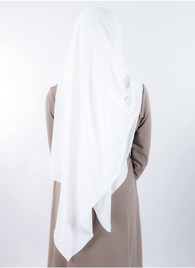Generic - Solid Color Bubble Chiffon Scarf for Women Fashion Soft Hijab Long Scarf Wrap Scarves - Image 1