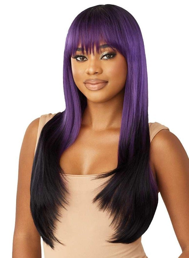 Outre Wigpop Synthetic Full Wig - Style Selects - Konnor (OFF BLACK 1B) - Image 3