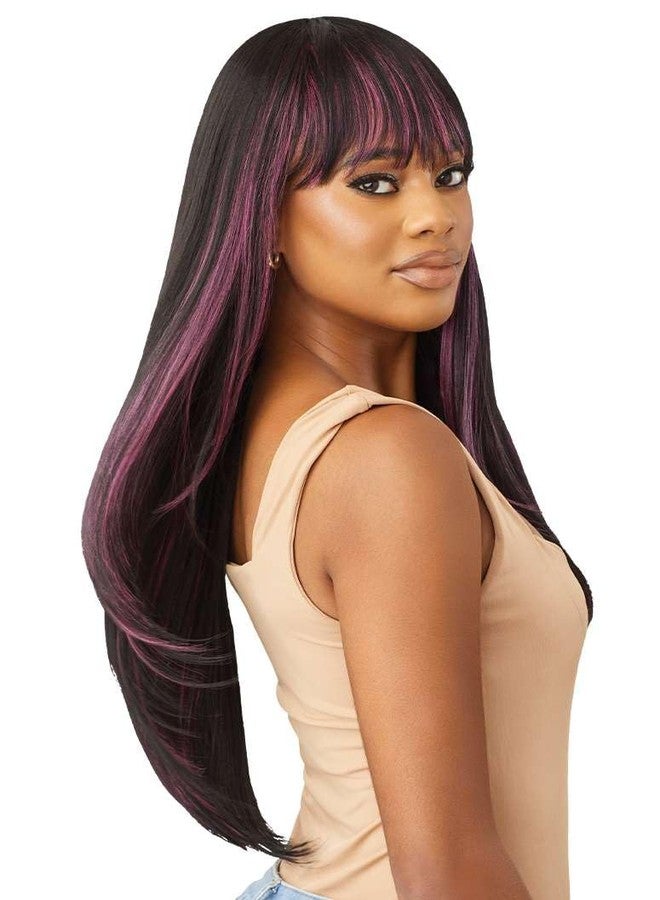 Outre Wigpop Synthetic Full Wig - Style Selects - Konnor (OFF BLACK 1B) - Image 4